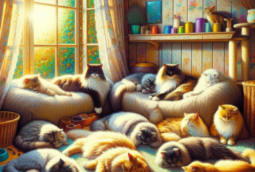 gatos con mucho pelo