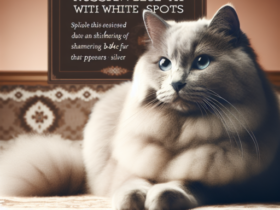 gato azul ruso con manchas blancas