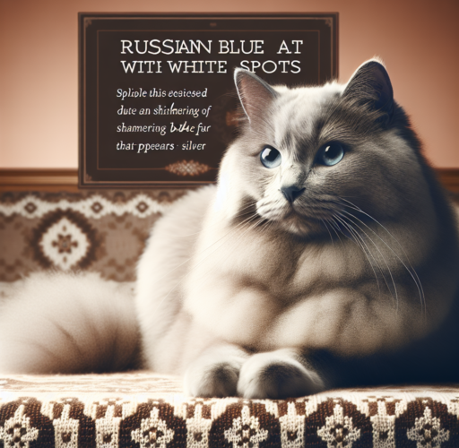 gato azul ruso con manchas blancas
