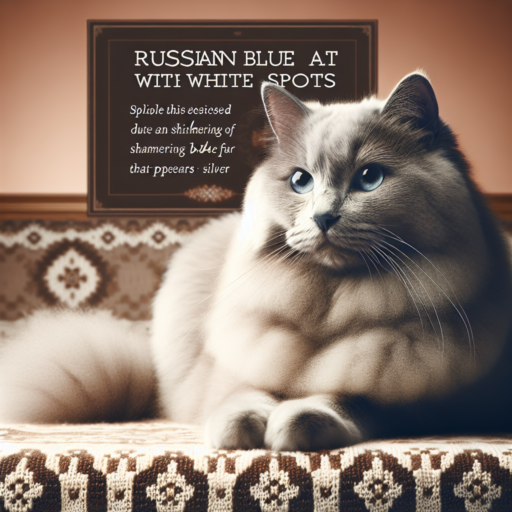 gato azul ruso con manchas blancas