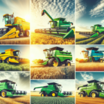 maquinaria agricola verde y amarilla