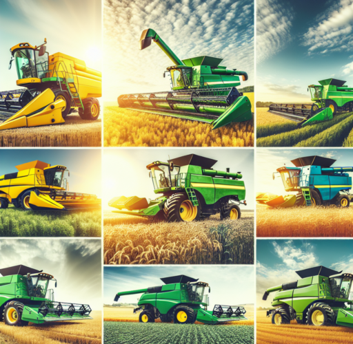 maquinaria agricola verde y amarilla